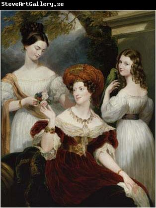 George Hayter Lady Stuart de Rothesay and her daughters, painted in oils